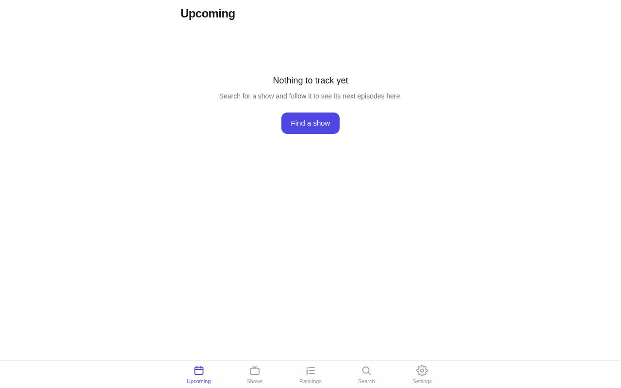 Preview of Show Tracker