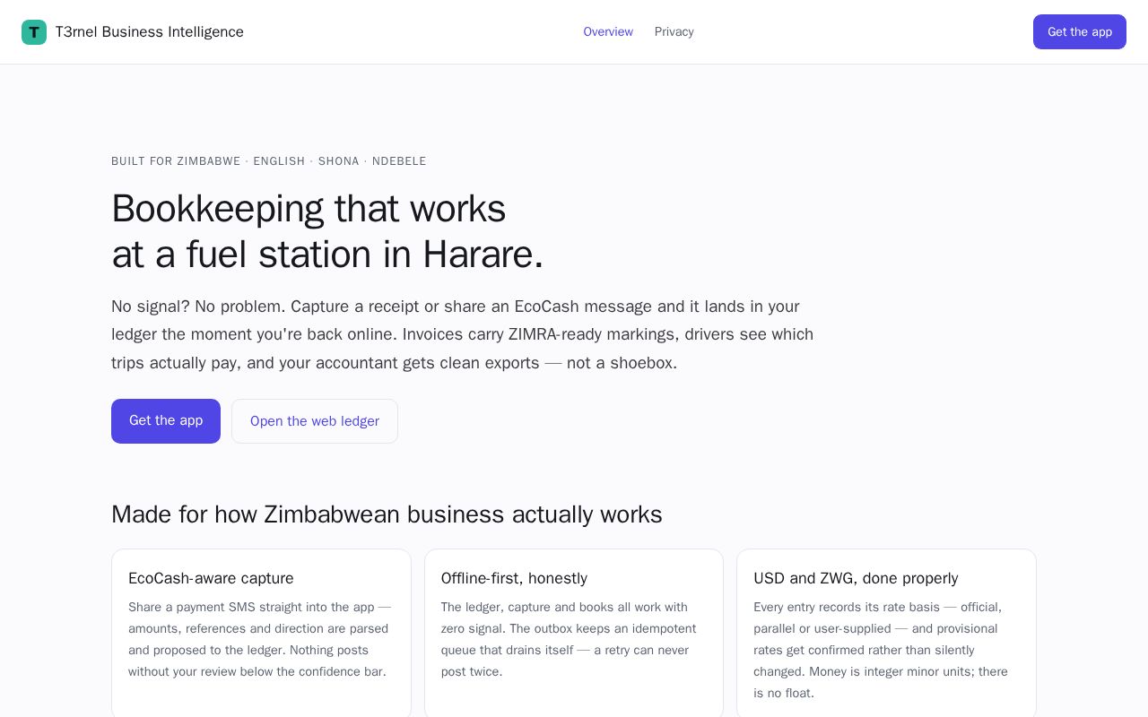 Preview of T3rnel Business Intelligence