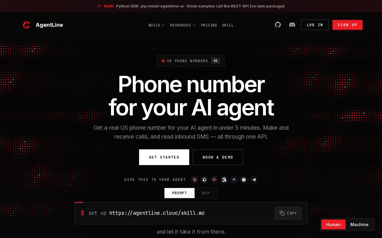 Preview of Phone Numbers for AI Agents