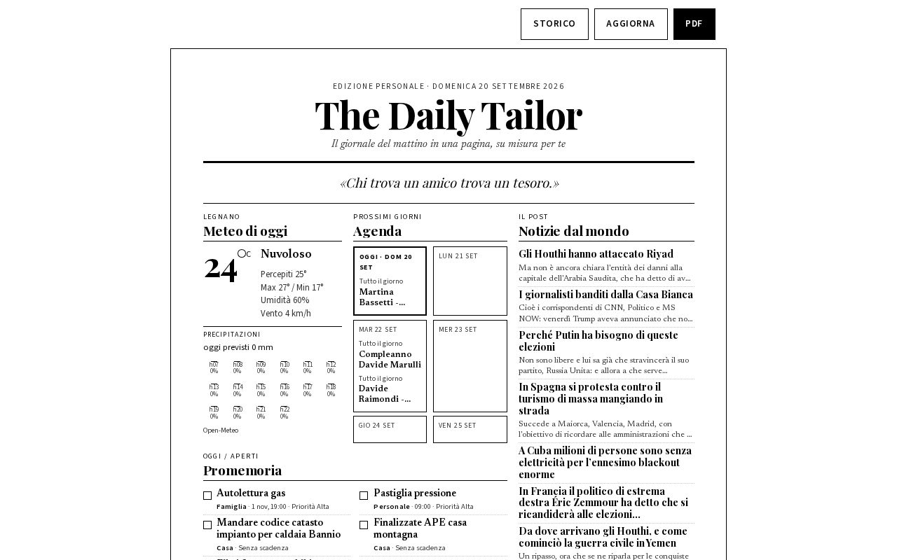 Preview of The Daily Tailor