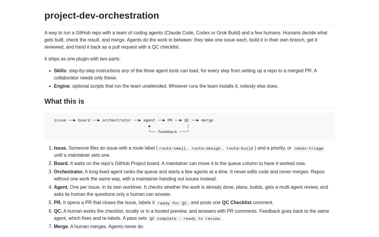 Preview of Project Dev Orchestration