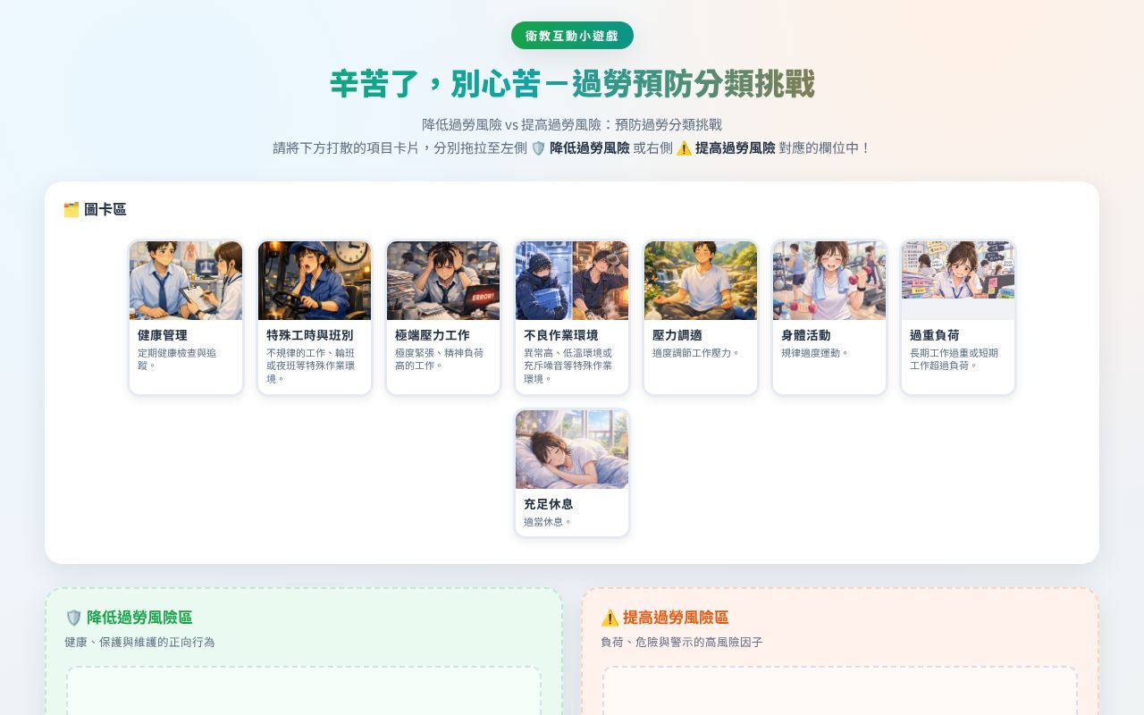 Preview of 降低過勞風險 vs 提高過勞風險：預防過勞分類挑戰