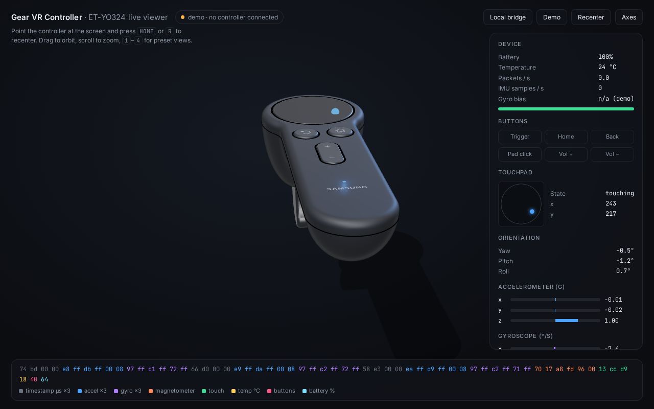 Preview of Gearvr Controller