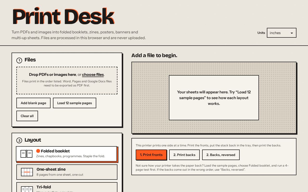 Preview of Print Desk