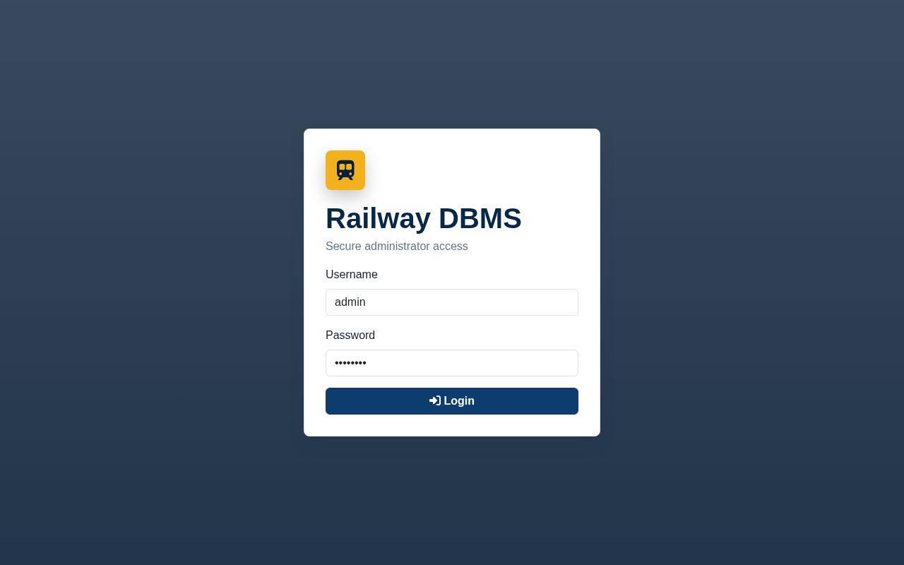 Preview of RailOps Enterprise DBMS Hackathon