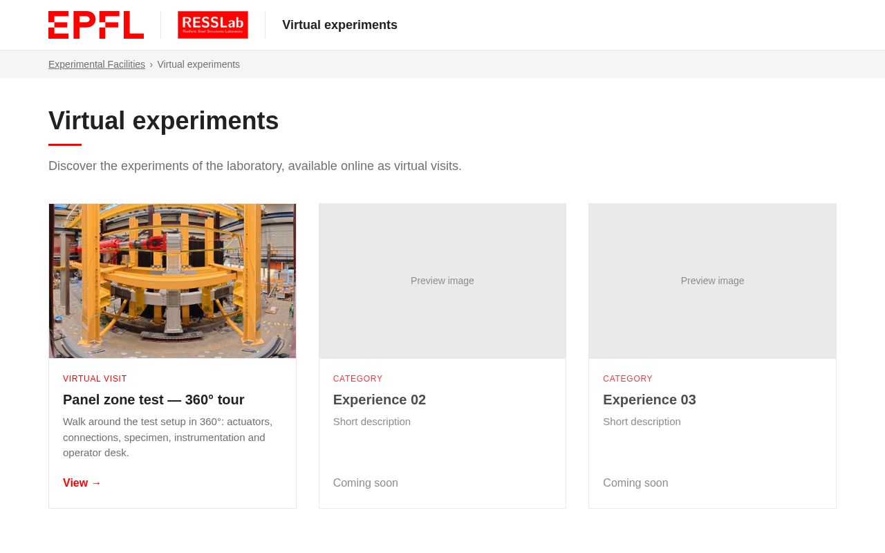 Preview of Resslab Virtual Experiments