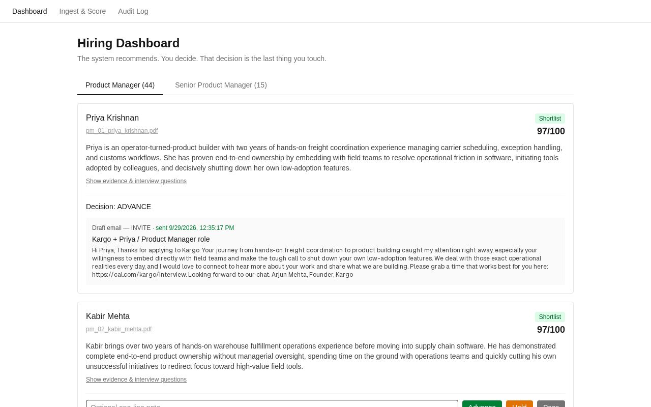 Preview of Kargo Hiring Copilot
