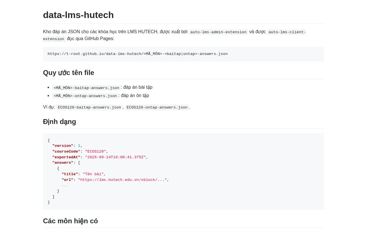 Preview of Data Lms Hutech