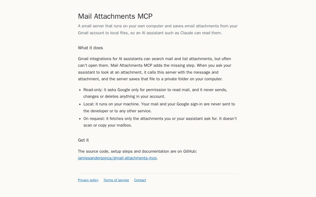 Preview of Mail Attachments MCP