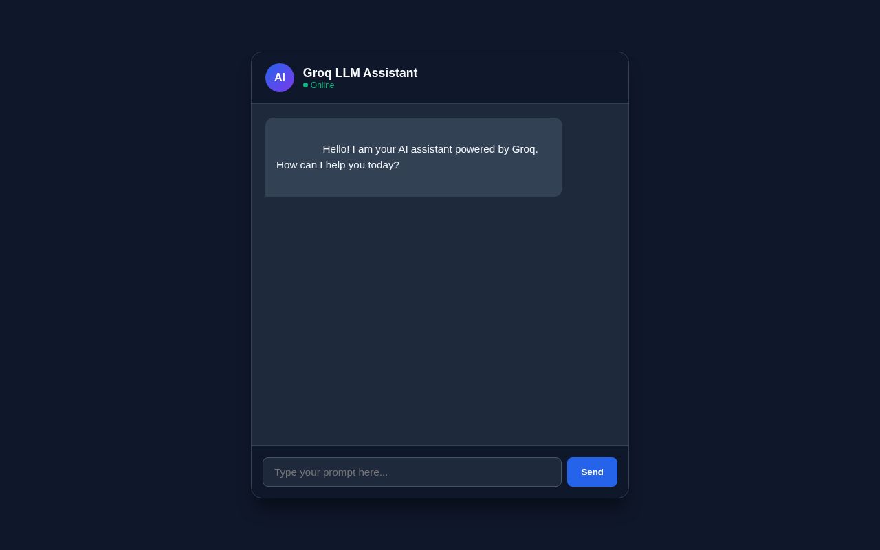 Preview of Ai Chatbot Demo