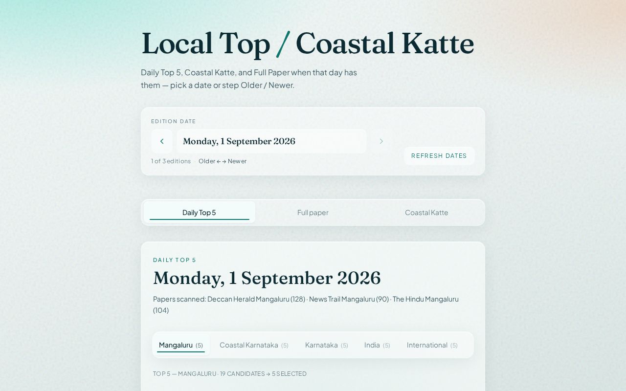 Preview of Newspaper Page Digest