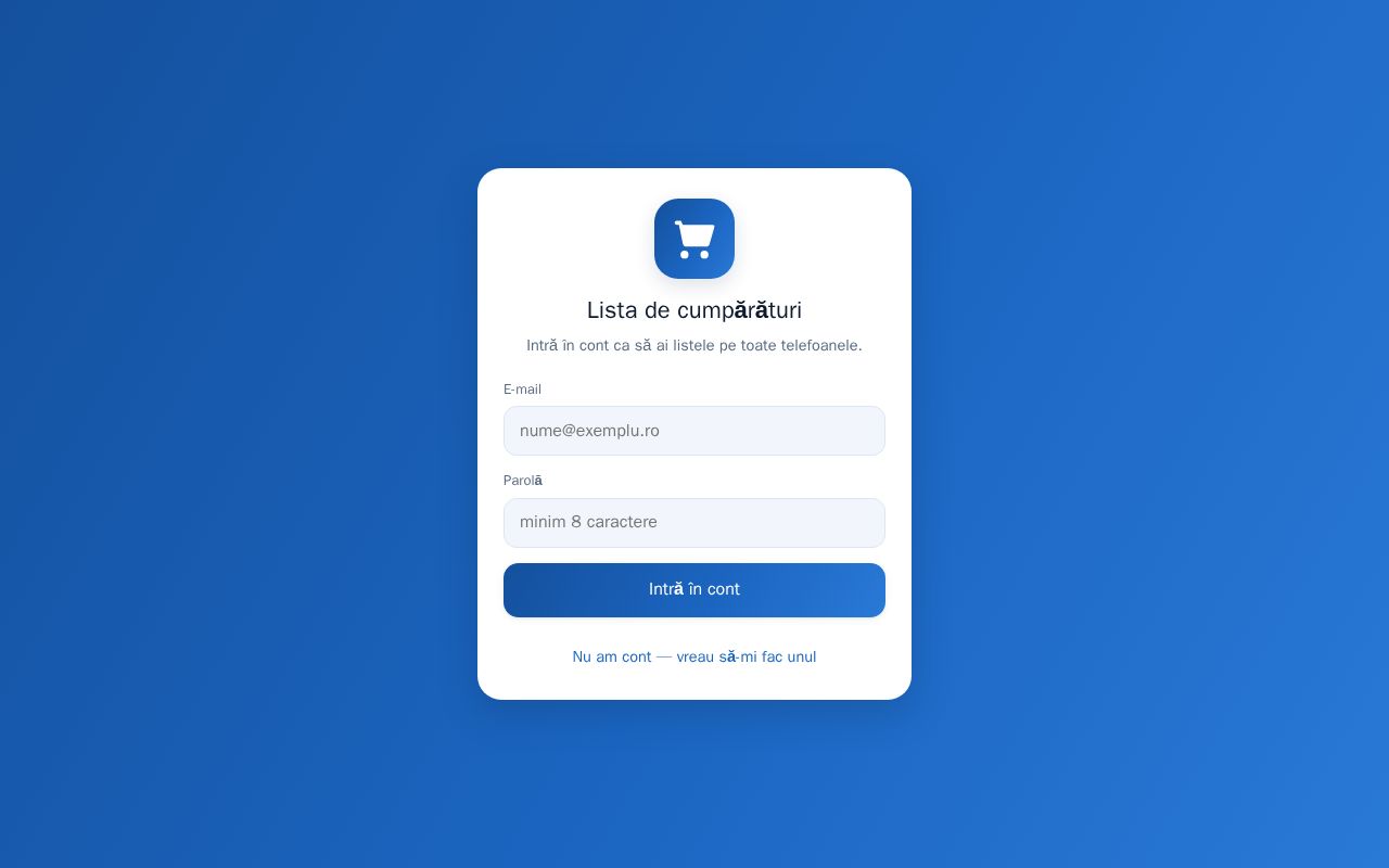 Preview of Lista de cumpărături