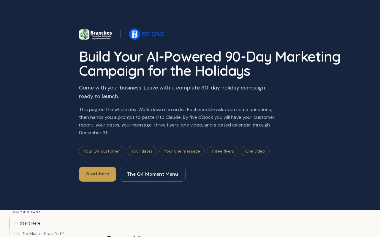 Preview of BeOne 90daymarketingcampaign