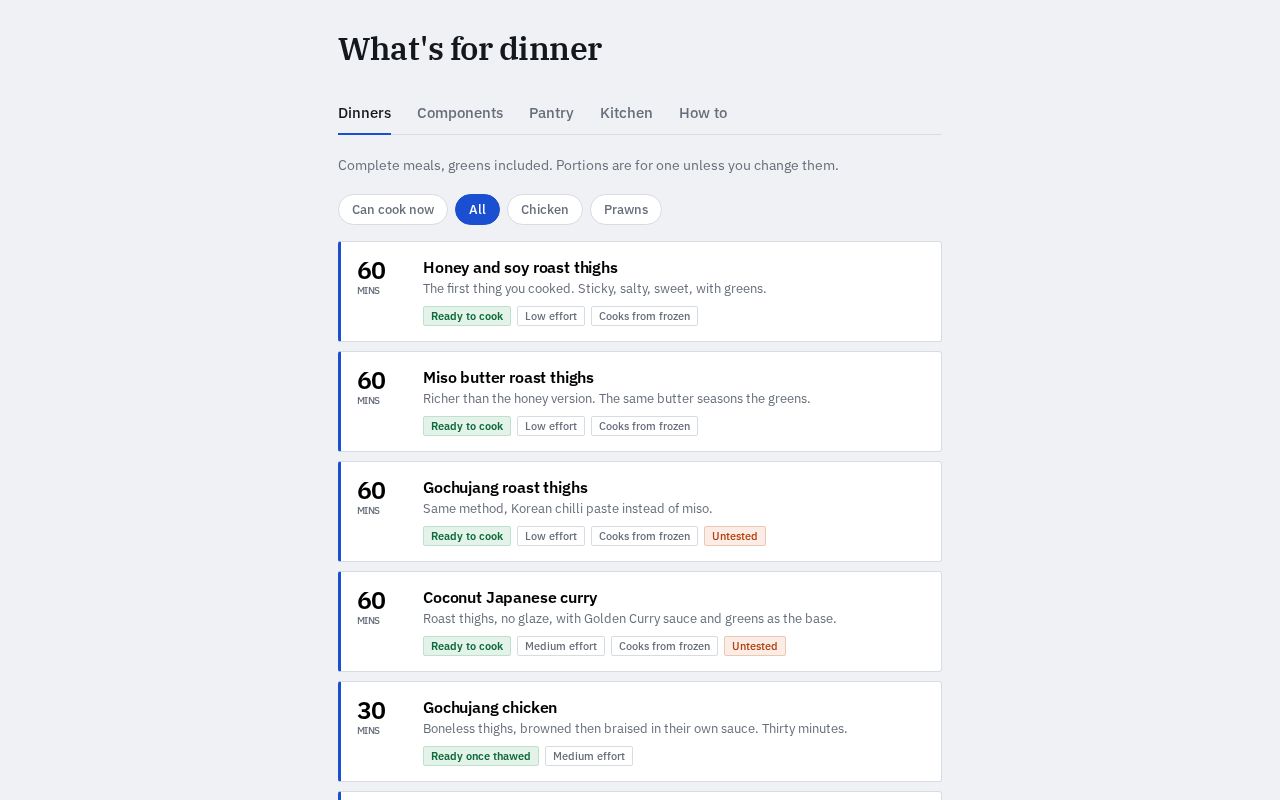 Preview of Whats For Dinner