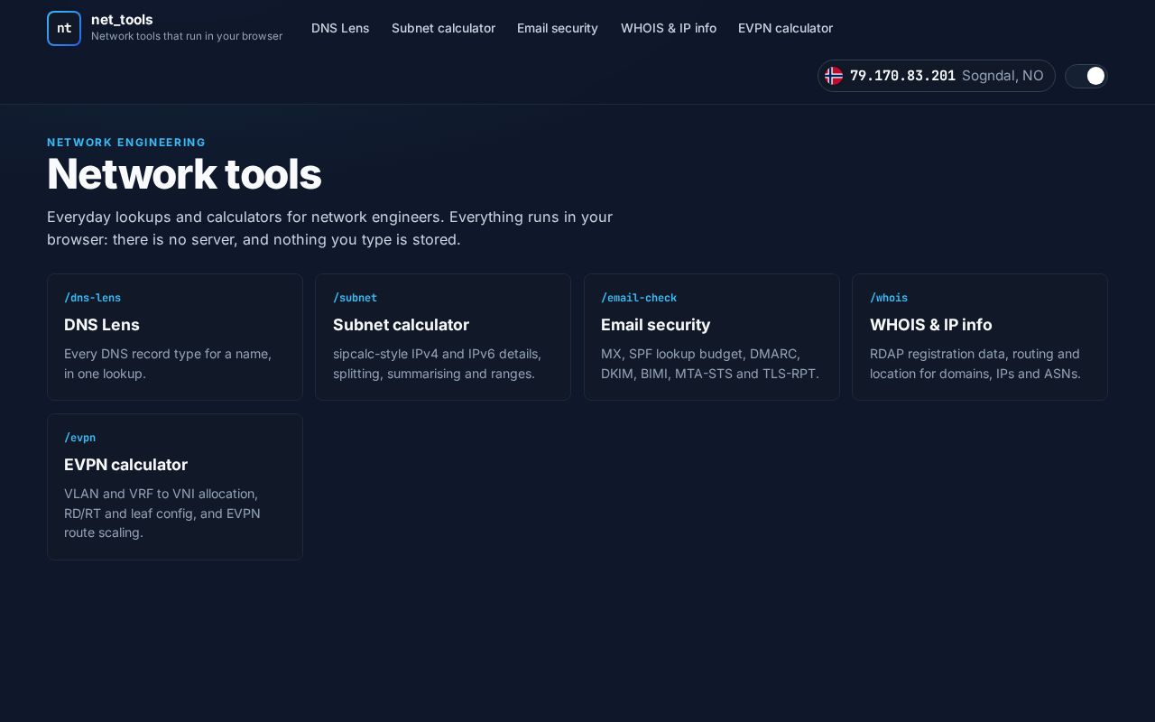 Preview of Net Tools
