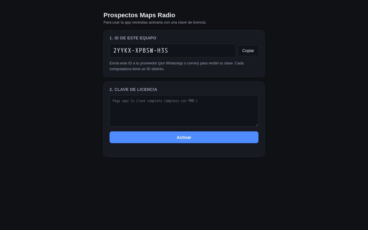 Preview of Prospectos Maps Radio Web