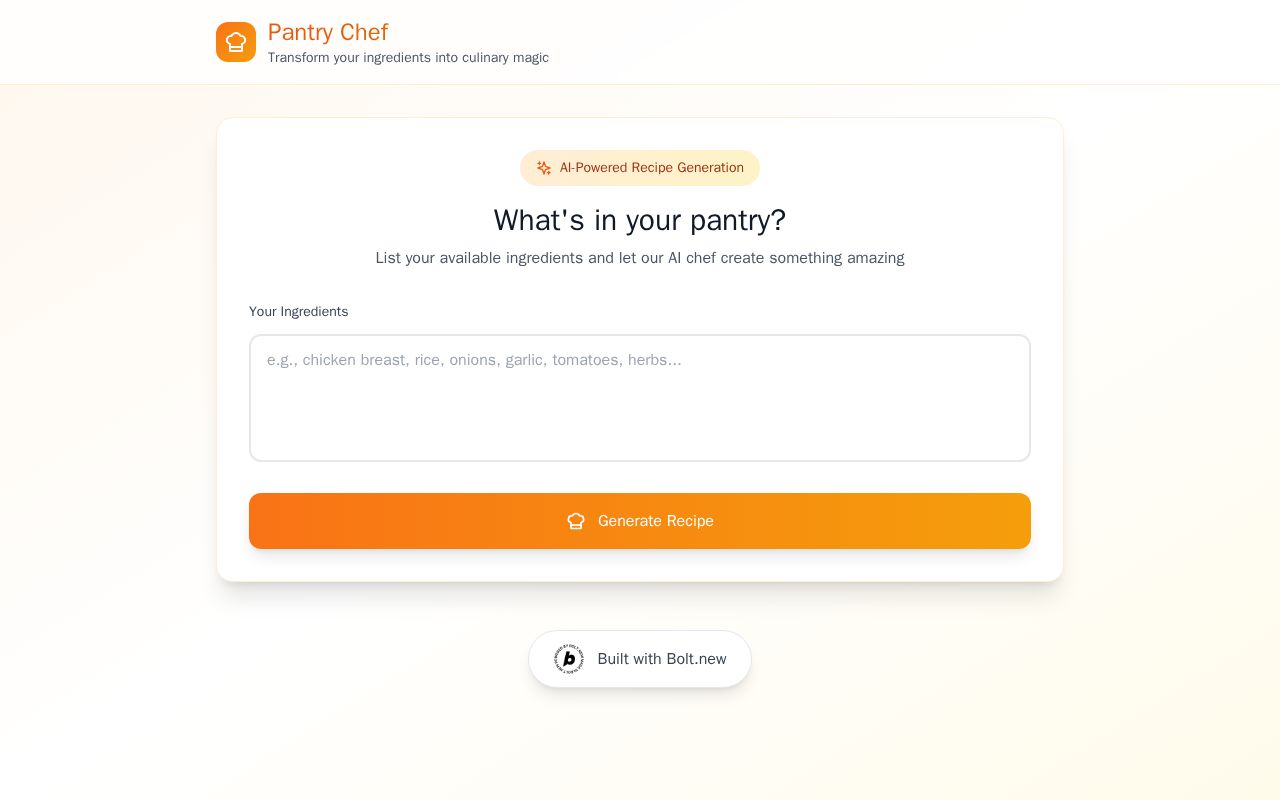 Preview of Pantry Chef