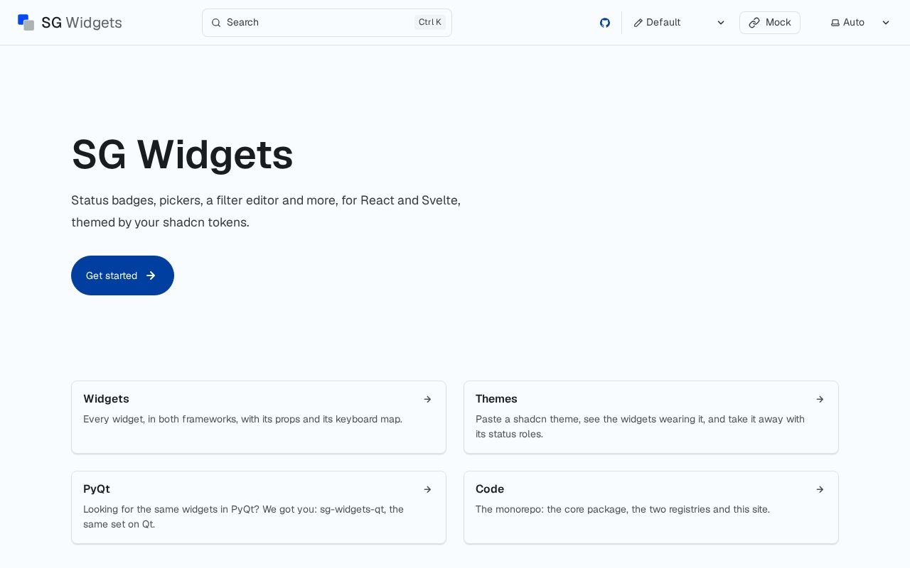 Preview of SG Widgets