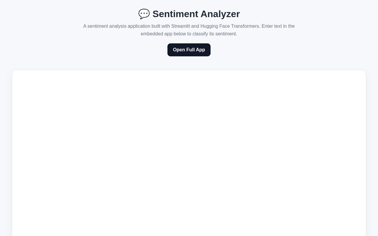 Preview of Sentiment Analyzer