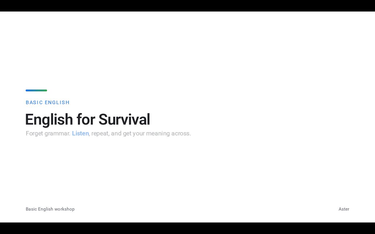 Preview of Course English For Survival