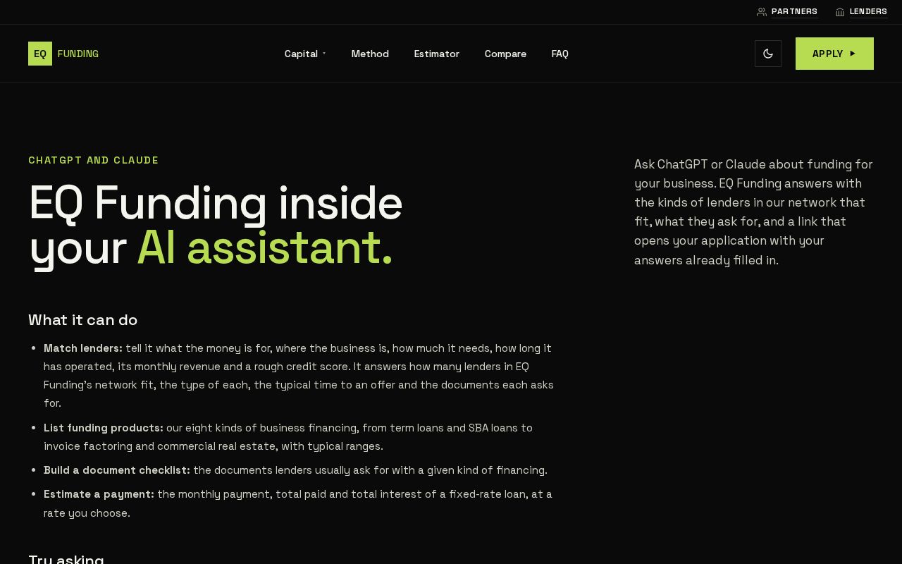 Preview of Eq Funding Claude Plugin