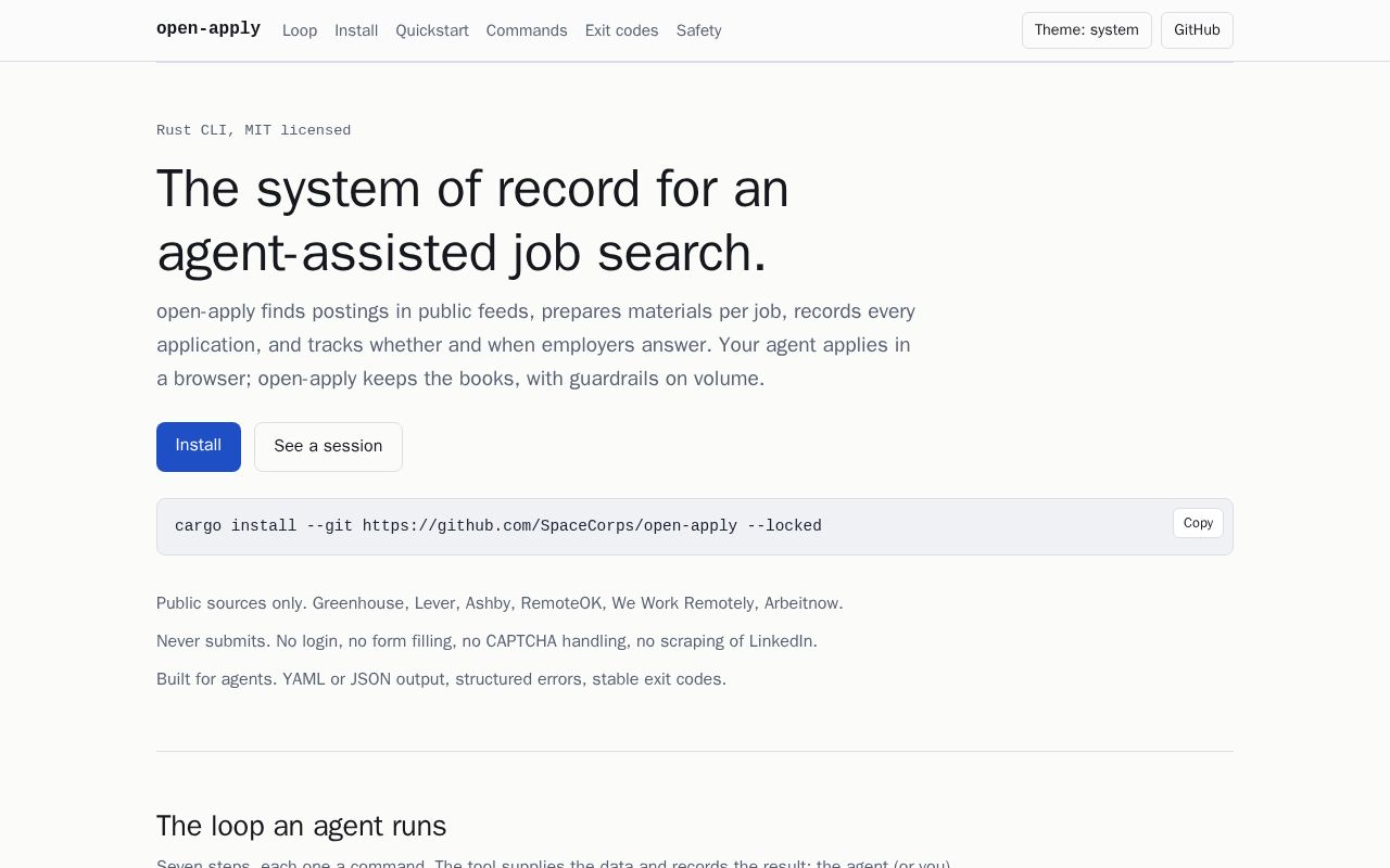 Preview of Open Apply