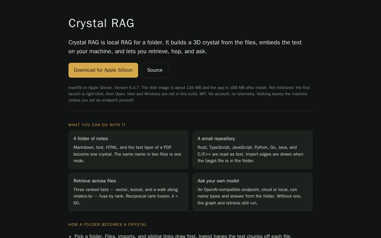 Preview of Crystal RAG