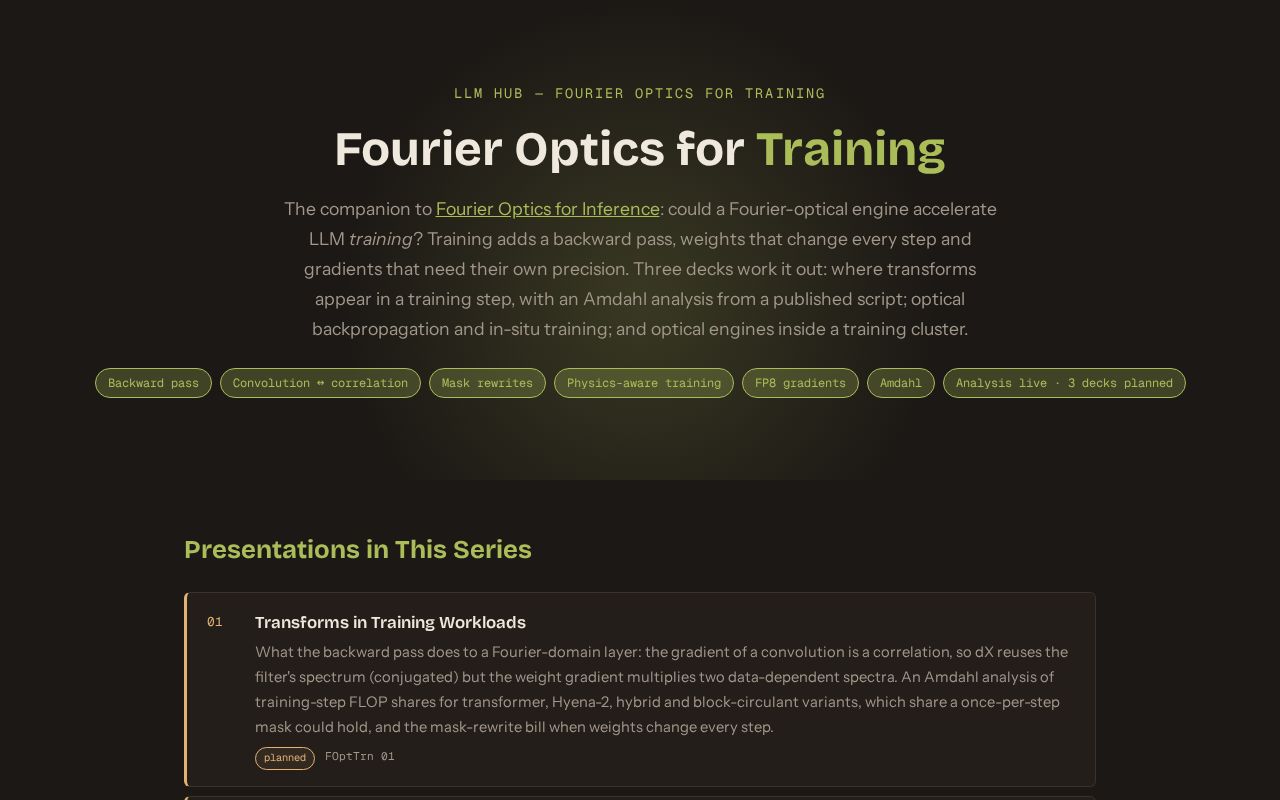 Preview of LLM Hub Fourier Optics Training