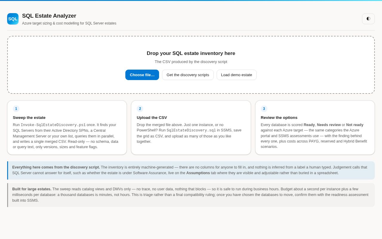 Preview of Sql Estate Analyzer