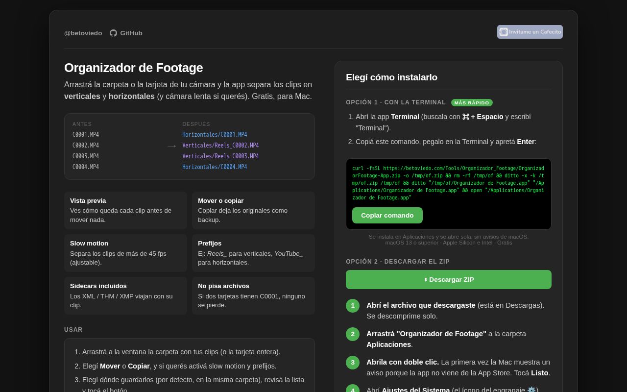 Preview of Organizador De Footage