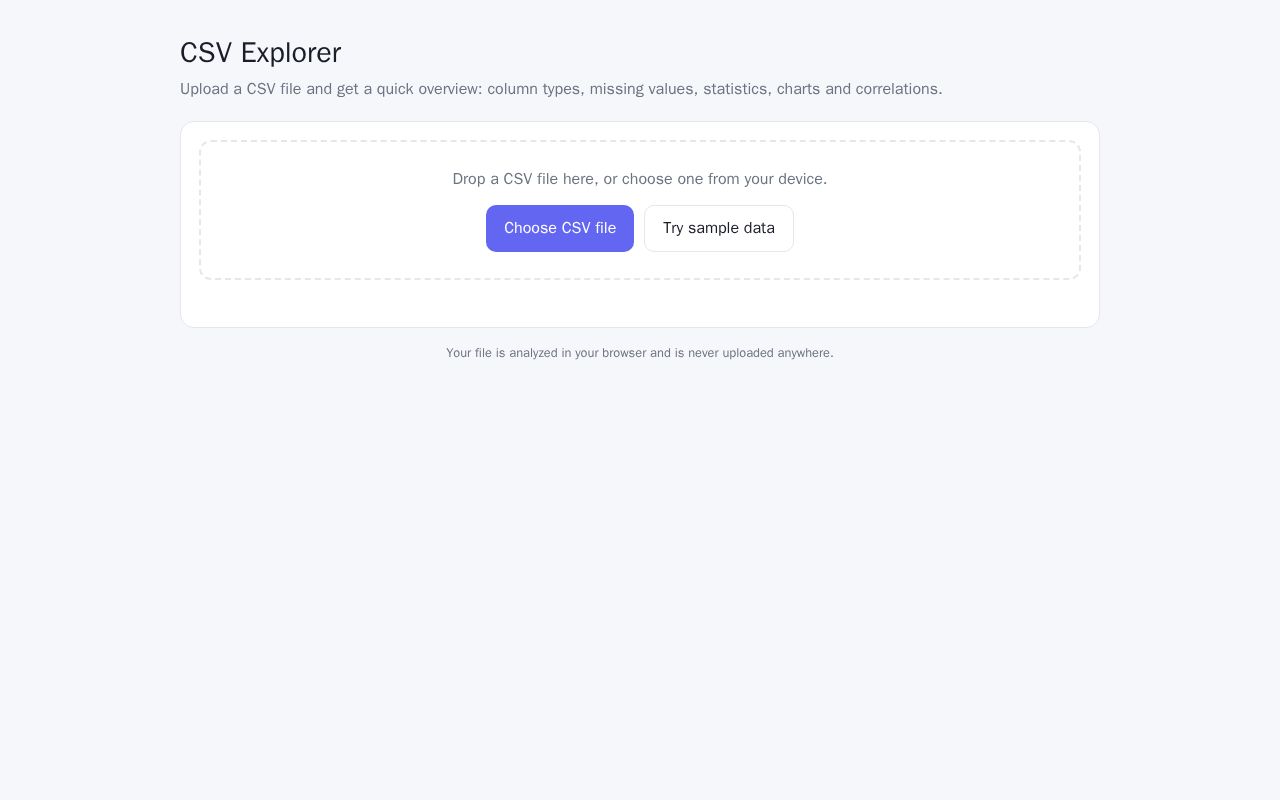 Preview of CSV Explorer