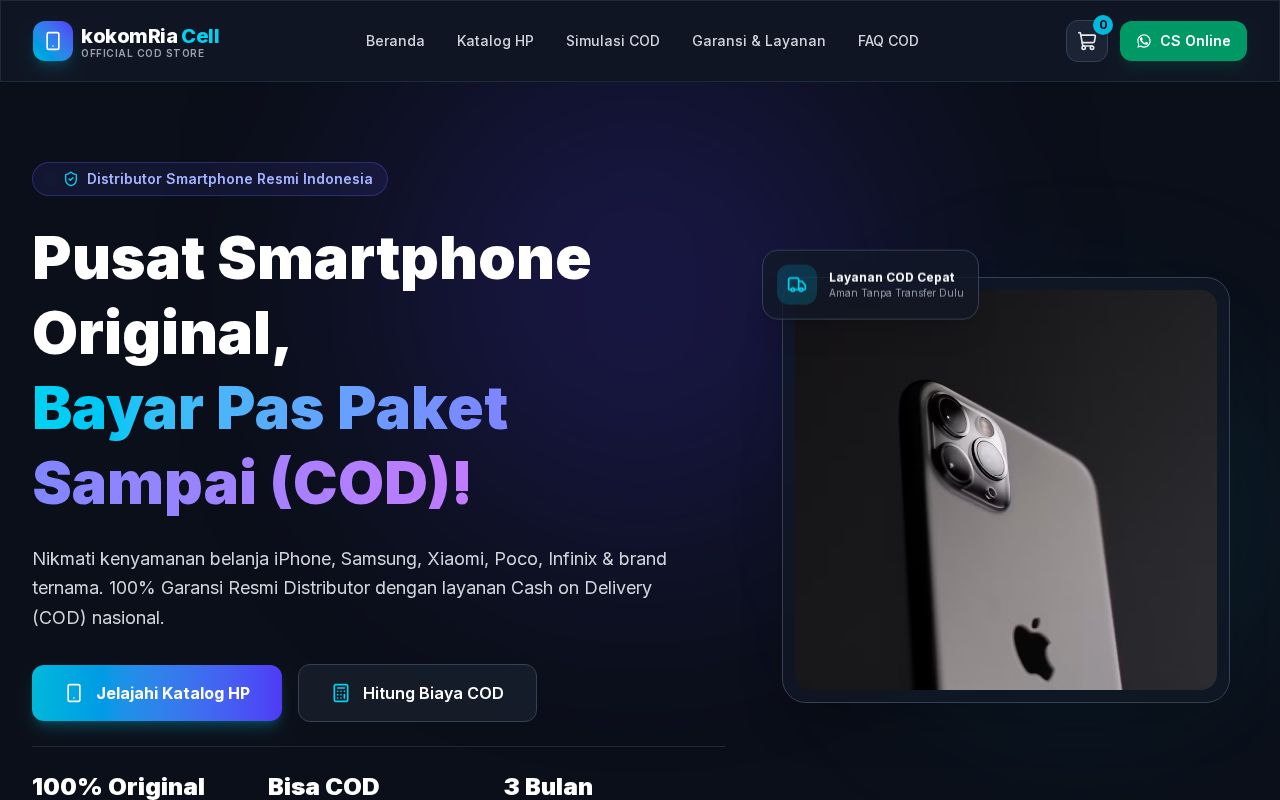 Preview of Landing Page