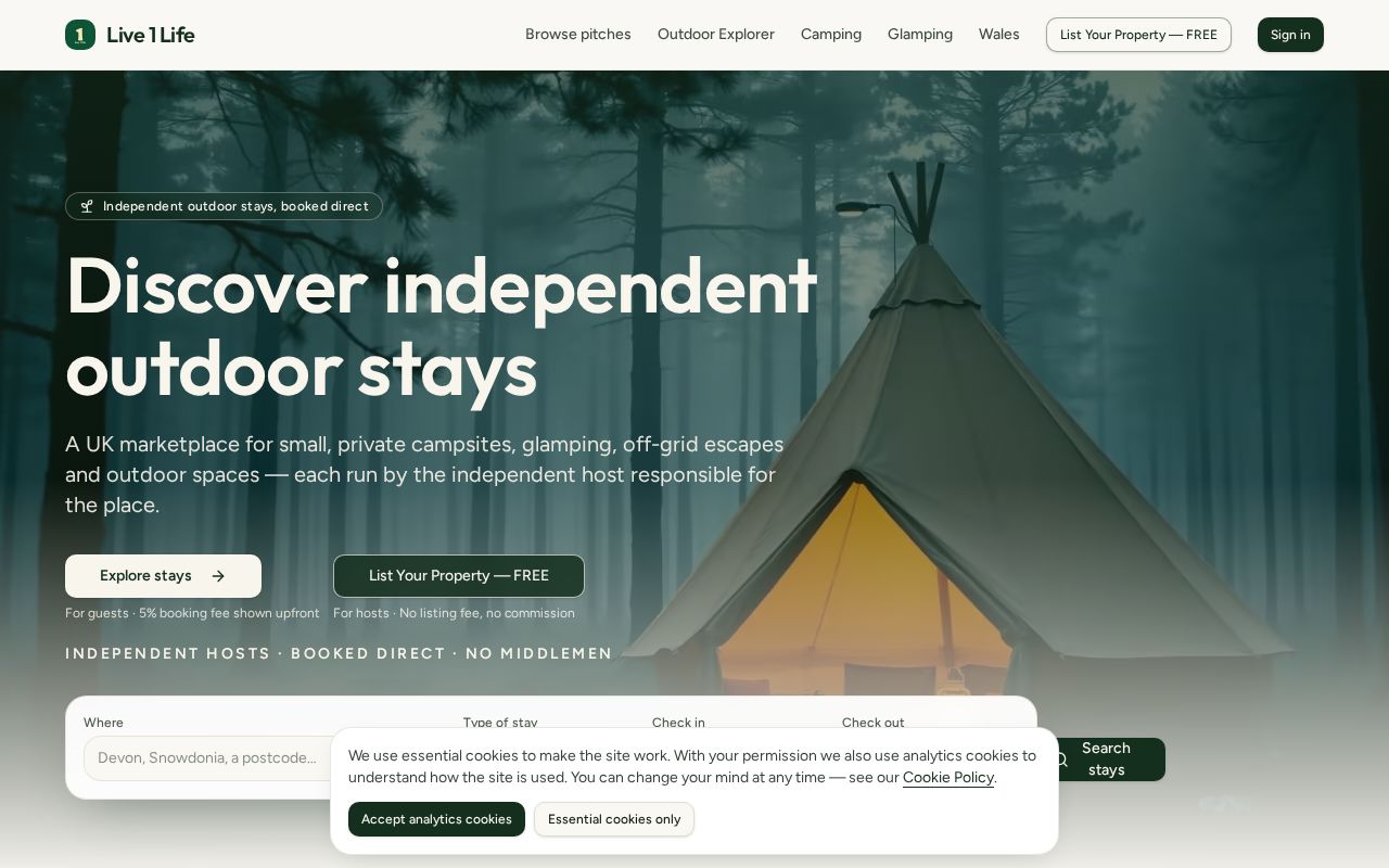 Preview of Discover Independent Outdoor Stays