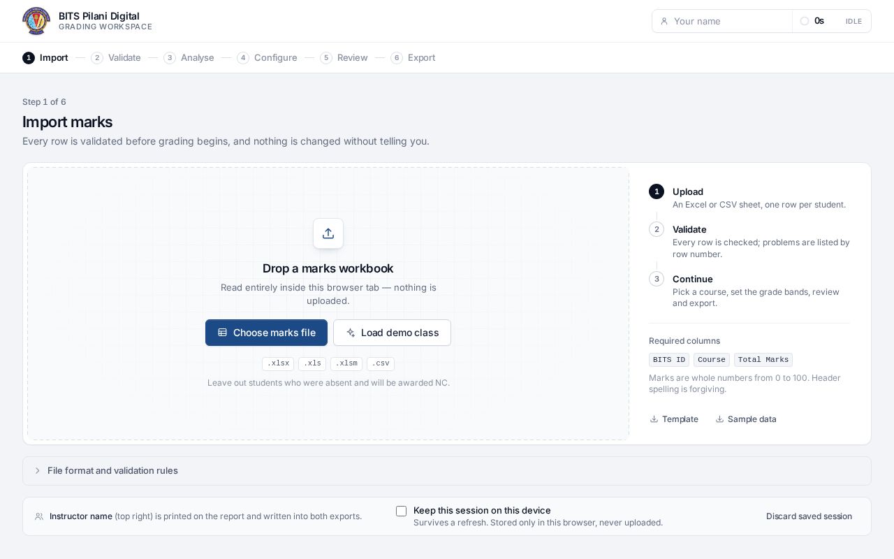 Preview of Bits Digital Codeforge Grading Console