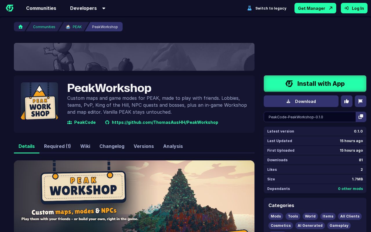 Preview of PeakWorkshop