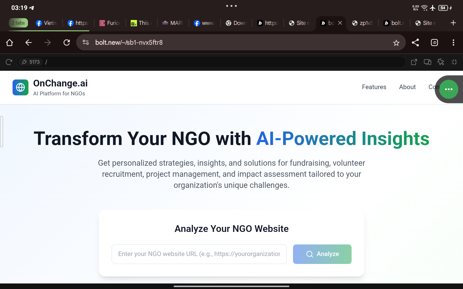Preview of OnChange.ai