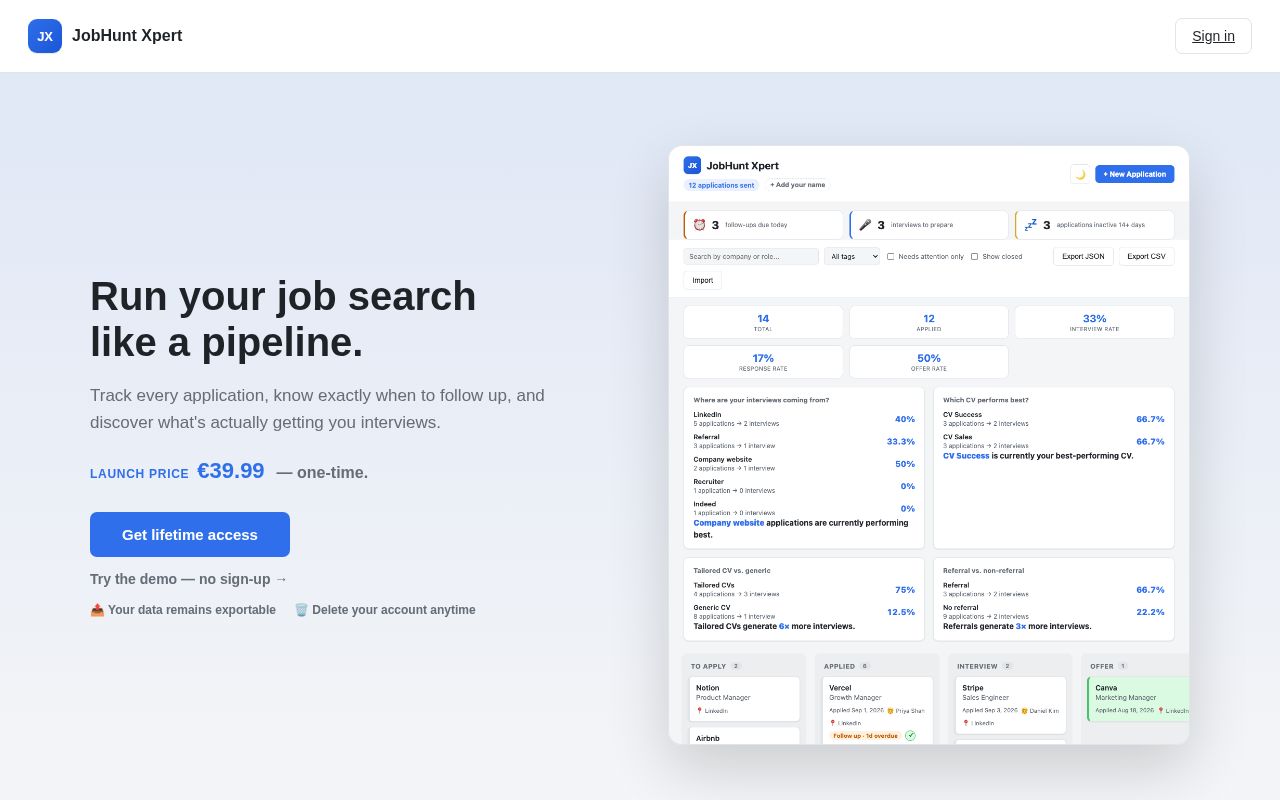 Preview of Jobhunt Xpert