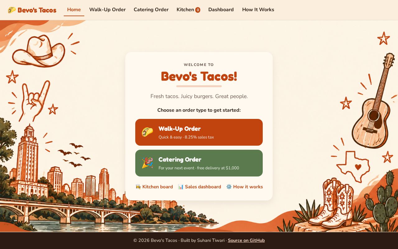 Preview of Bevo Taco Checkout