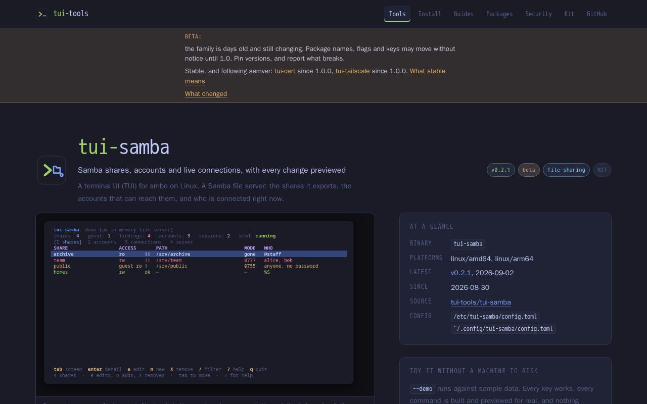 Preview of Tui Samba