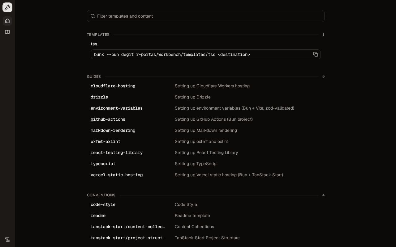 Preview of Workbench