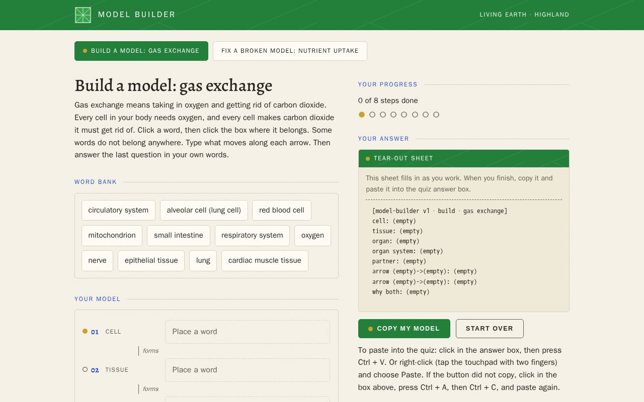 Preview of Model Builder
