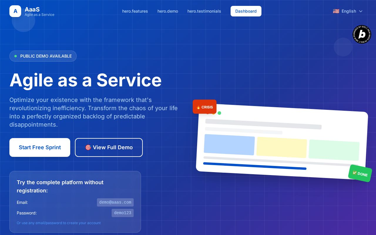 Preview of Agile as a Service (AssS)