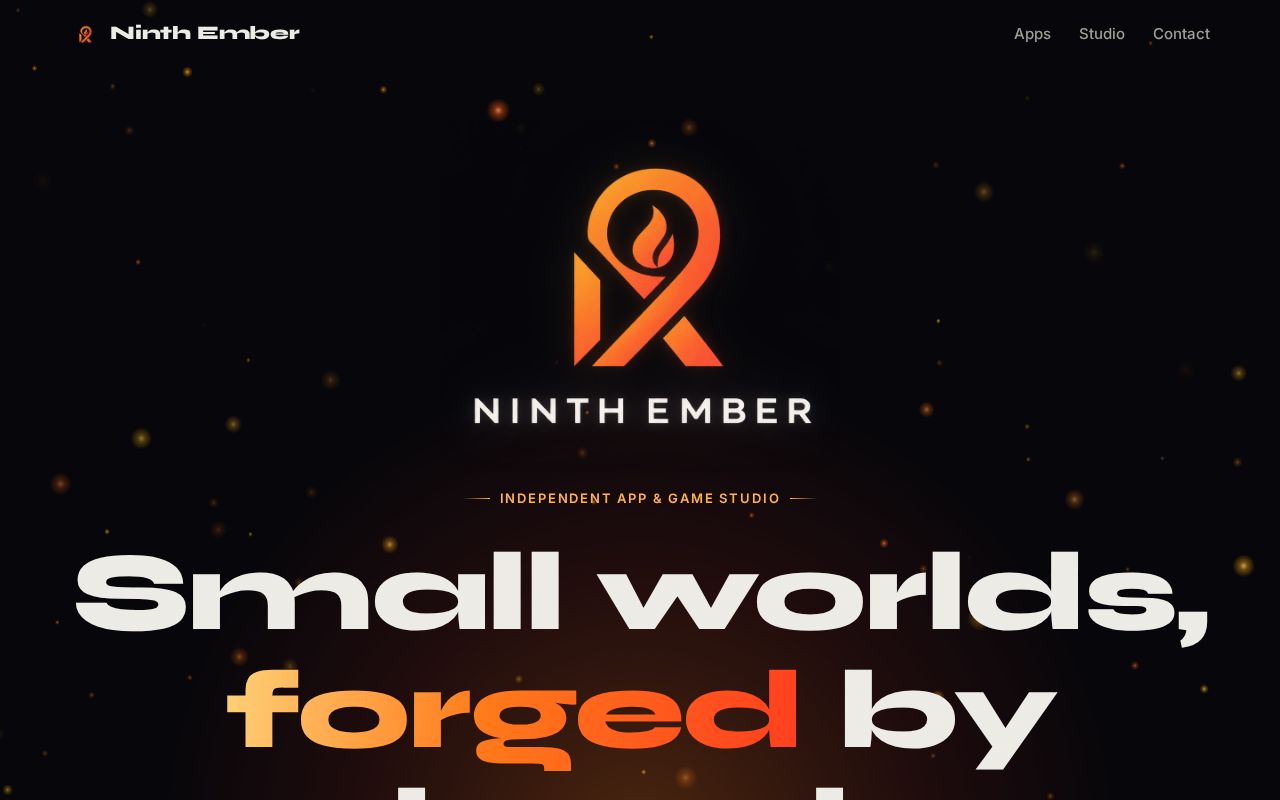 Preview of Ninth Ember studio website (ninthember.com)