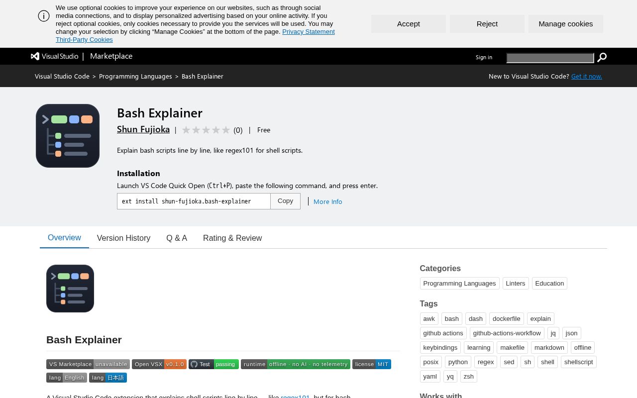 Preview of Bash Explainer
