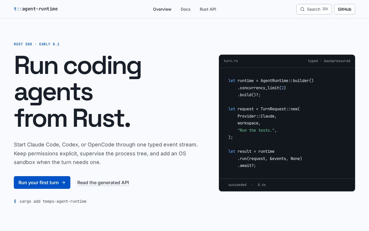 Preview of Agent Runtime Sdk
