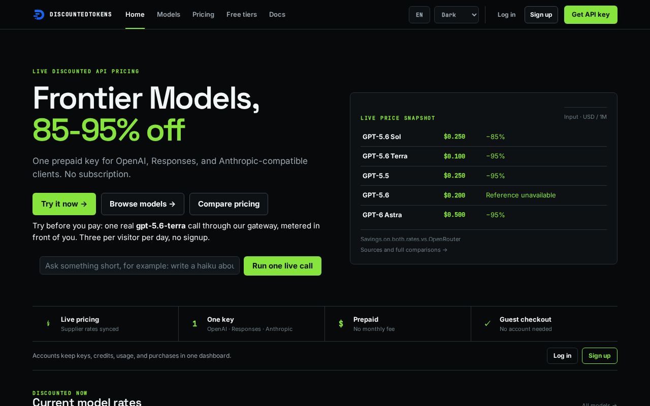 Preview of Discountedtokens Api