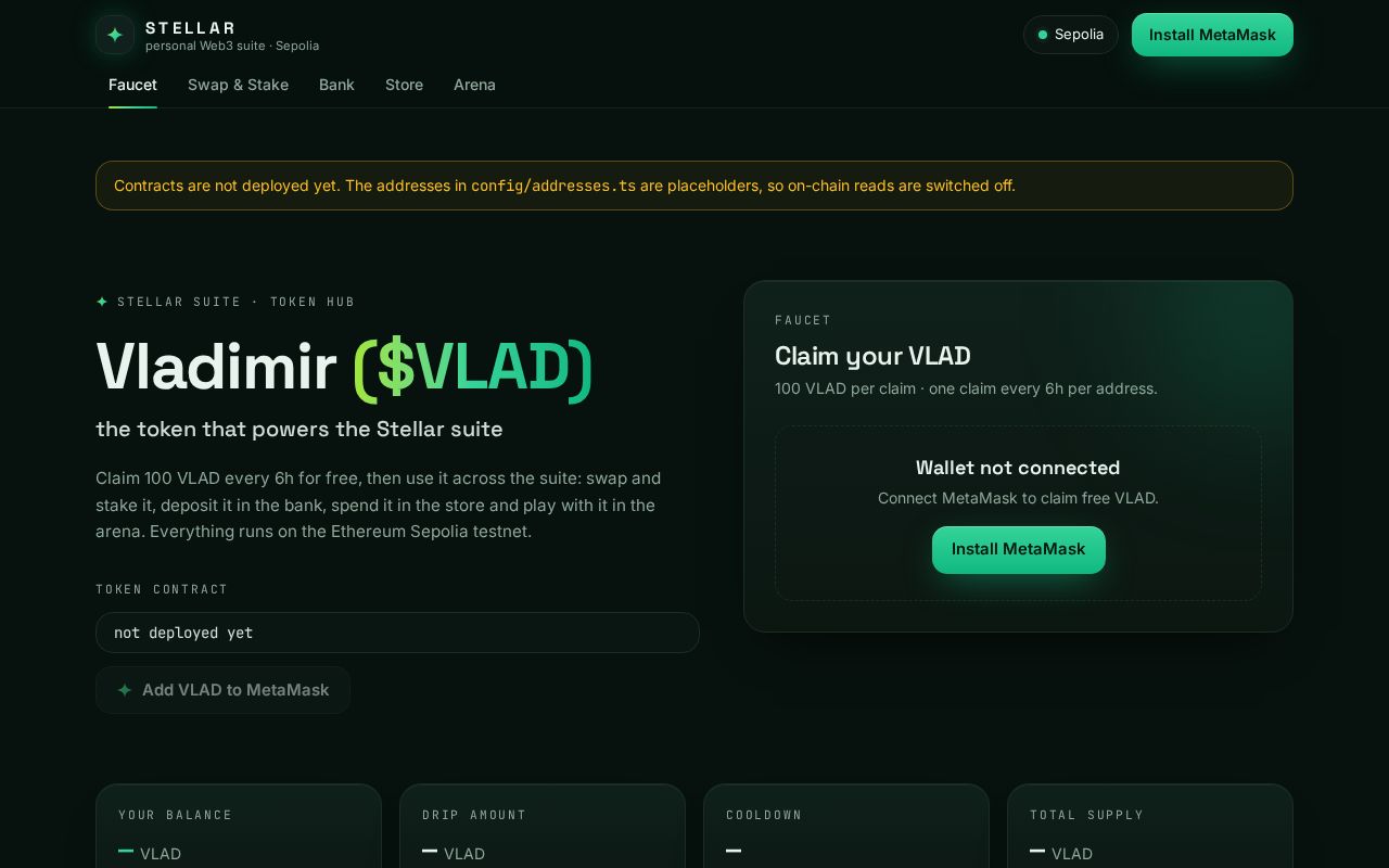 Preview of Stellar Faucet