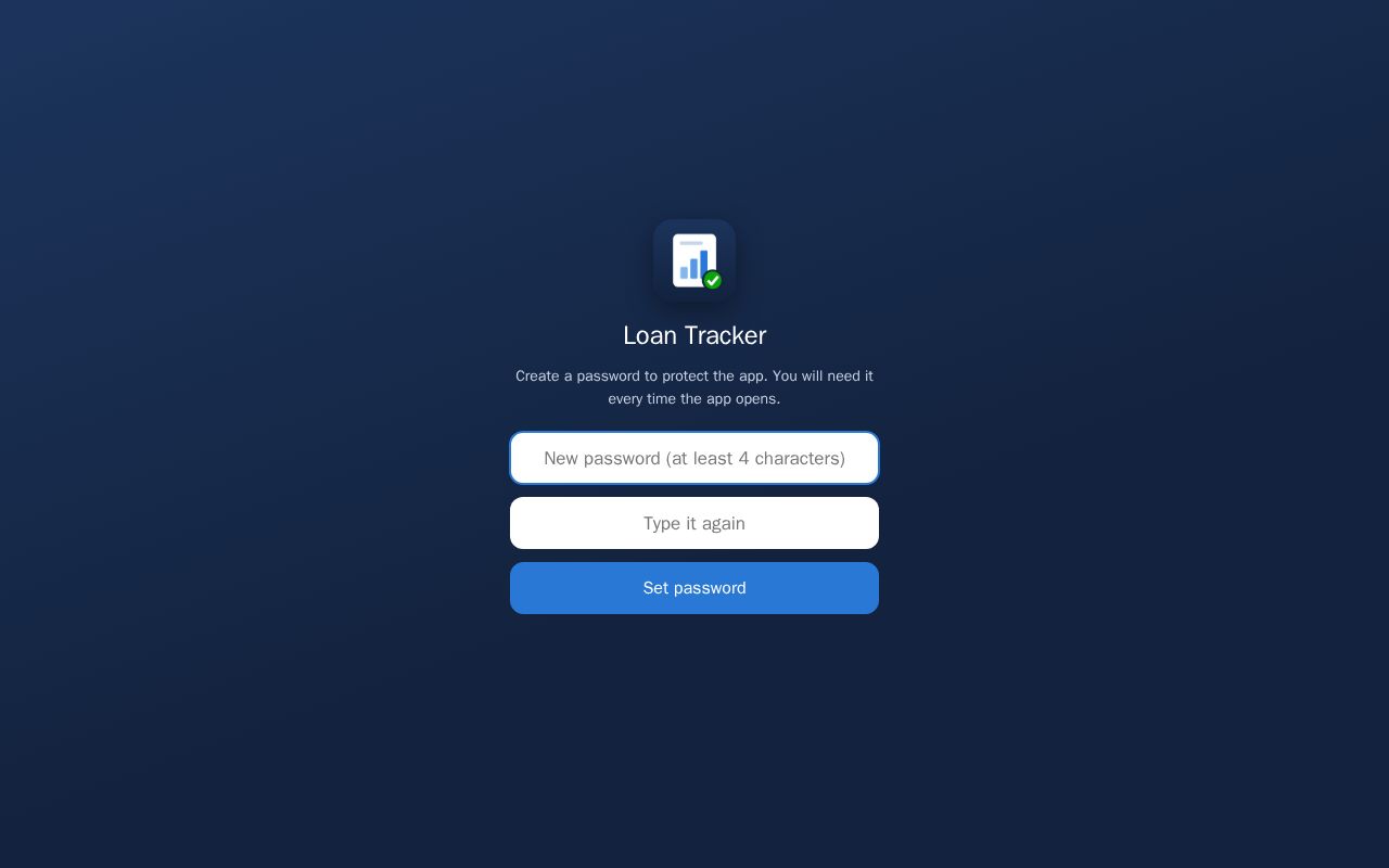 Preview of Loan Tracker