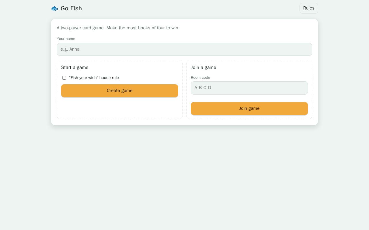 Preview of Go Fish