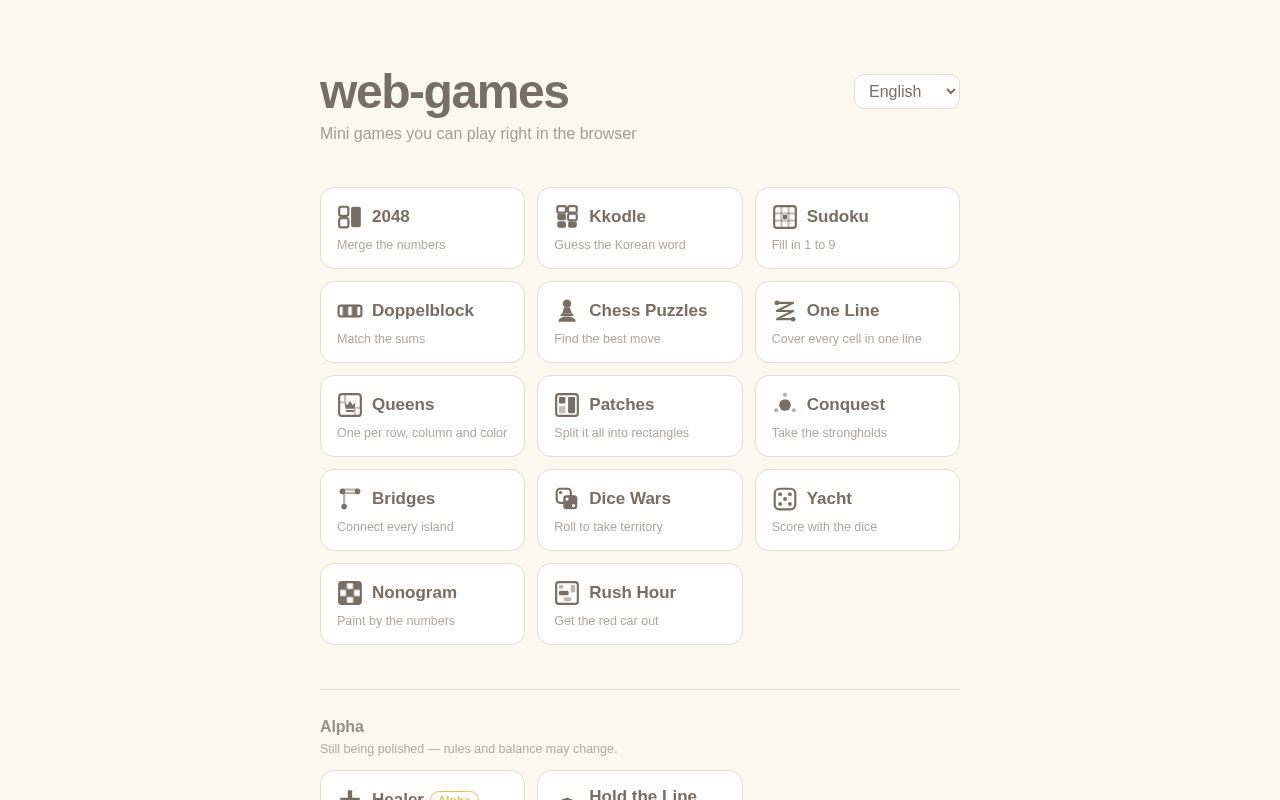 Preview of Web Games